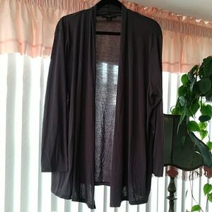 Cute solid gray tee shirt like cardigan